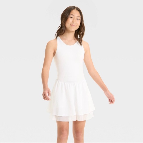 all in motion Other - Girls' Knit Double Layer Dress - All In Motion White Size M